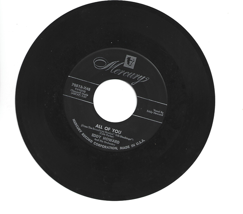 Eddy Howard-All of You / I'll Wrap You in My Arms-Vinyl 45RPM Record #70513-X45 - Imagen 2 de 2