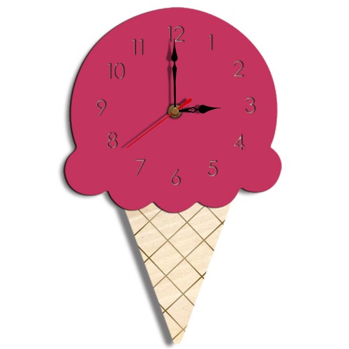 Moddrn Design Ice Cream Wall Clock Acrylic Watch Decor Living Room Quartz Needle - Picture 15 of 17