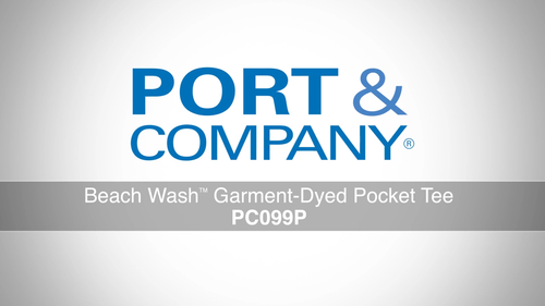 Port & Company PC099P Men's 100% Cotton Pigment-Dyed Pocket Tee Top T-Shirt - Video 1 of 1