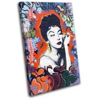 Make Up Fashion Graffiti Street Urban SINGLE CANVAS WALL ART Picture Print
