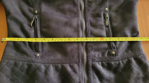 MontanaCo Damen braun Kunstleder Tiermotiv Kunstfellkragen Jacke Small Medium - Bild 17 von 24