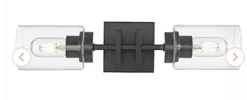 🔥Golden Lighting Tribeca 2-Light Matte Black Wall Sconce - Picture 2 of 6