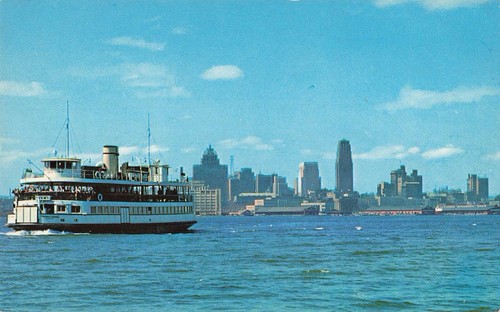 Toronto, Canada Postcard Island Ferry Toronto Skyline  About 1960   N10 - Picture 1 of 2