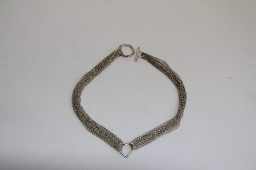 Tiffany & Co. Sterling Silver Multi-Chain Heart Necklace. Iconic 20-Strand - Picture 12 of 12