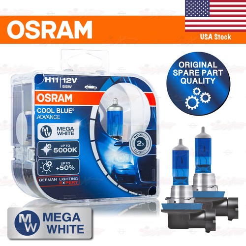 OSRAM COOL BLUE ADVANCE (CBA-HCB) Headlight Bulbs Duo Lamps 12V 5000K MEGA WHITE - Picture 15 of 17