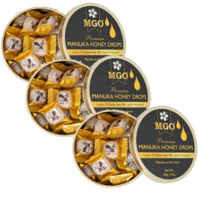 FAMILY FOODS LIMITED MGO Premium Original Manuka Honey Lozenges 3 x 100g Tin