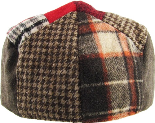 Multi Patch Plaid Wool Blend Newsboy Gatsby Ivy Hat Golf Driver Ascot - Picture 11 of 19