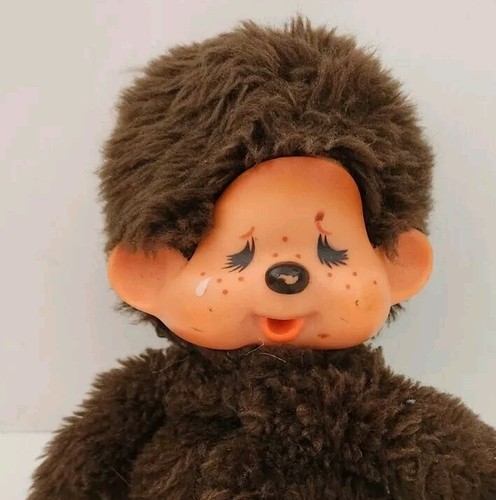 SEKIGUCHI  MONCHHICHI CRYING MONKEY GIRL DOLL BROWN SOFT STUFFED PLUSH TOY 8” - Picture 2 of 6