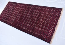 Vintage Afghan Persian Baluchi Area Rug 3x6 ft Red Handmade Oriental Wool Carpet