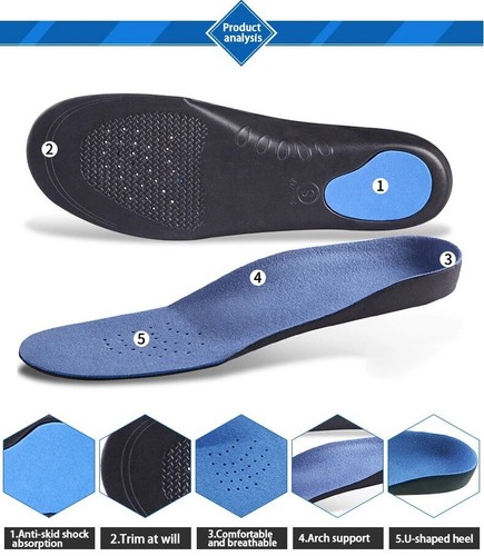 Arch Support Insoles Orthotic Premium Orthopedic Insoles Sports Feet Shoes Pads - Picture 10 of 11