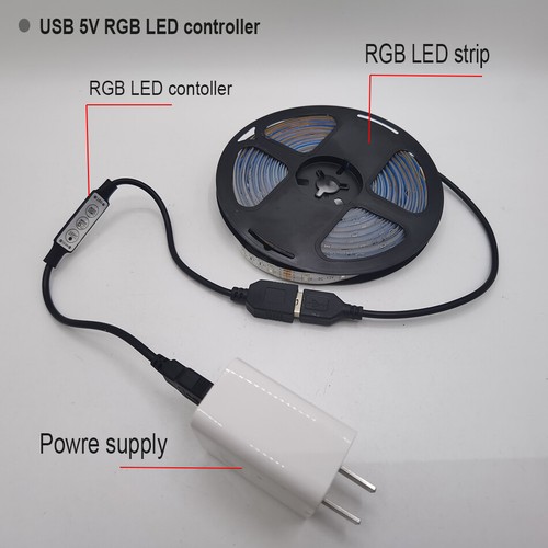 3Key RGB LED controller USB 5v or DC 12-24v control For 2835 5050 RGB LED strip - Picture 4 of 11