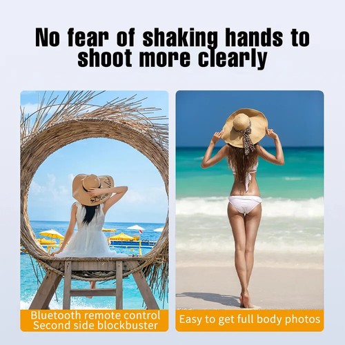 Selfie Stick Flexible Tripod Holder Stand With Bluetooth Remote For Mobile Phone - Photo 4 sur 8