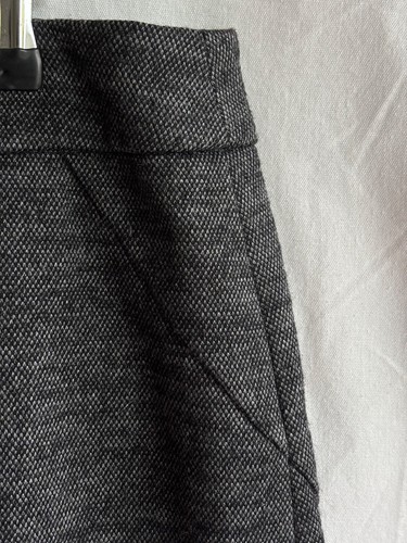 TM LEWIN Verin Skirt Size 14 Grey Wool Blend Straight Pencil Zip Work Office - Picture 2 of 10