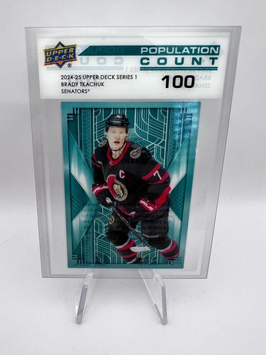 Brady Tkachuk - 2024-25 UD Series 1 Population Count 100 #PC-22 Senators #/100 - Bild 1 von 2