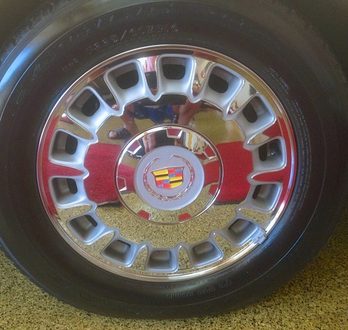 Chrome 7 Inches Center Caps For Seville Eldorado Deville Wheels Set of 4 - Picture 6 of 12