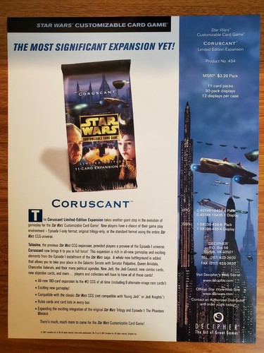 Decipher Star Wars CCG Coruscant SINGLES DE PRIMER NIVEL *Elige tu tarjeta* Como nuevo-como nuevo - Imagen 78 de 114