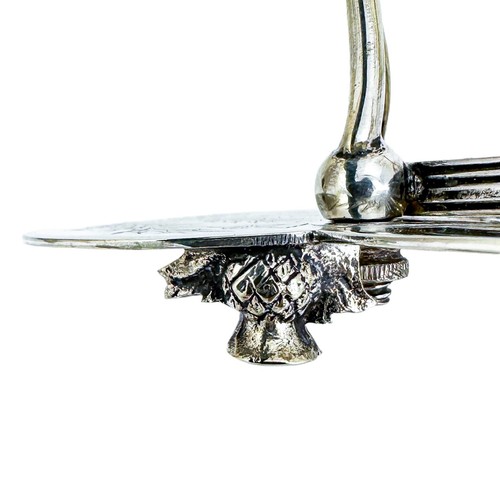 Viktorianisches Edinburgh Kristall "Distel" versilbert Karaffe Set, 2 Schnapsgläser - Bild 10 von 24