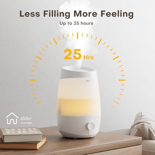 KLOUDIC Humidifier for Home Bedroom, Cool Mist Top Fill 3L Humidifiers - Picture 3 of 9