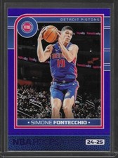 2024-25 NBA Hoops Blue Simone Fontecchio #16 Detroit Pistons
