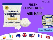 400 Aromatic Storage Balls – Wardrobe Drawer Toilet Safe Use – Sealed Packs