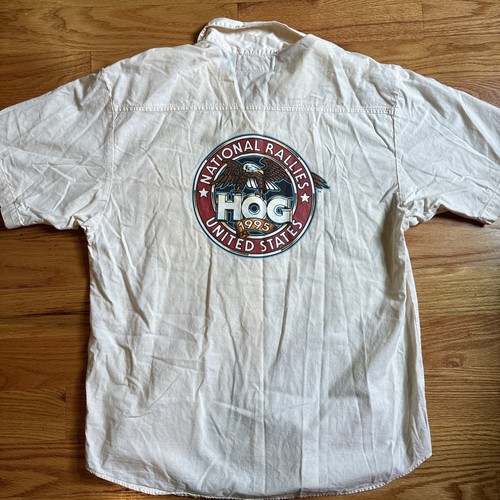 Camisa de Colección 1995 Harley Davidson Abotonada Algodón Manga Corta Para Hombre Talla Grande” - Imagen 4 de 7