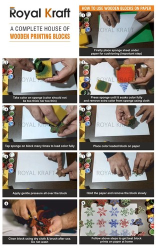 Ton Druckblöcke Stadtrand Design Holzstempel (10er Set) - Bild 5 von 7