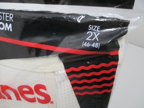 Nuevo Old Stock One Vintage Pantalones Térmicos Hanes Parte Inferior Crema Talla: 2X 46-48 1994 - Imagen 4 de 7