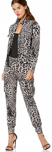 Norma Kamali GRAU LEOPARD Jeans Style Jacke Gr: L -- 295 $ - jetzt 99,99 $ - Bild 4 von 4