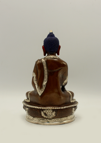 Copper Shakyamuni Buddha Statue 6"H - Picture 4 of 5