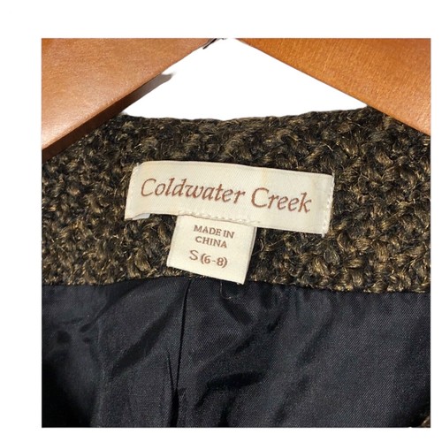 Coldwater Creek Damen Wollmischung Tweed Jacke Größe SM strukturiert Orig 149 $! - Bild 3 von 6