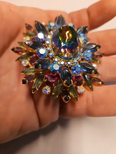 STUNNING 1964 JULIANA D&E HELIOTROPE WATERMELON RHINESTONE BROOCH PENDANT BOOK - Picture 10 of 19