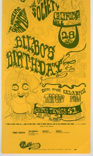 1966 JANIS JOPLIN Big Brother BILBO’S BIRTHDAY Handbill AOR 2.156 Grace Slick - Picture 3 of 5