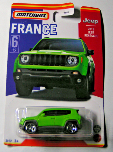Matchbox 2022 - Mejor Of France Núm 6/12 - 2019 Jeep Renegade - HFH73