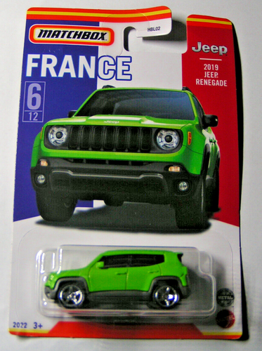 Matchbox 2022 - Best of France Nr. 6/12 - 2019 Jeep Renegade - HFH73 - Afbeelding 1 van 2