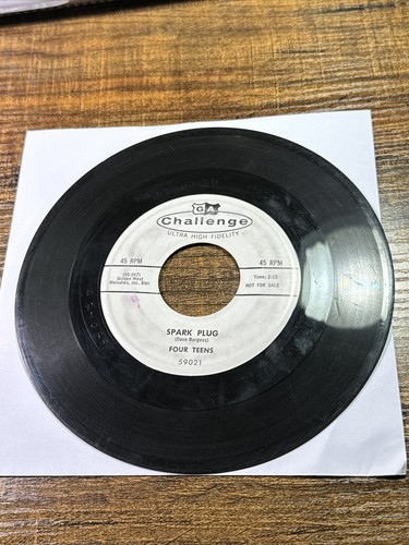 1958 ROCK & ROLL 45 Four Teens SPARK PLUG / GO CAT Challenge Promo Rockabilly - Imagen 1 de 13