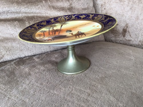Noritake 1930s Art Deco Desert Scene Cake Stand - Bild 13 von 16