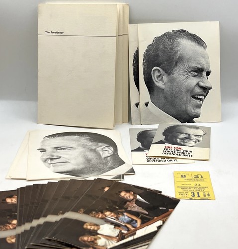 Ticket Stubs Nixon-Agnew Madison Square Garden Post Card Booklet Pamphlet Lot 44 - Picture 20 of 20