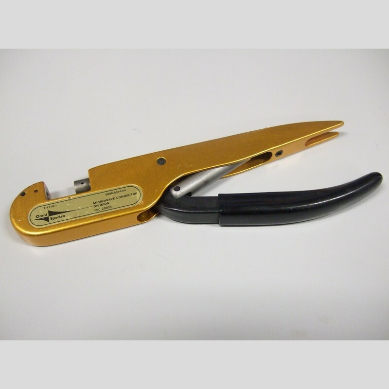 T-4718-1 5698-5014-54 Omni Spectra TE Connectivity Crimp Tool Crimper Warrant T-4718-1 5698-5014-54 Omni Spectra TE Connectivity Crimp Tool Crimper Warrant