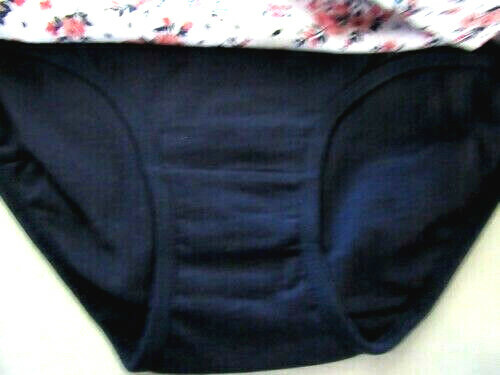 LAURA ASHLEY BIKINI PANTIES XLARGE 3 PAIR WOMENS FLORAL PRINT GRAY NAVY MSRP $28 - Picture 3 of 7