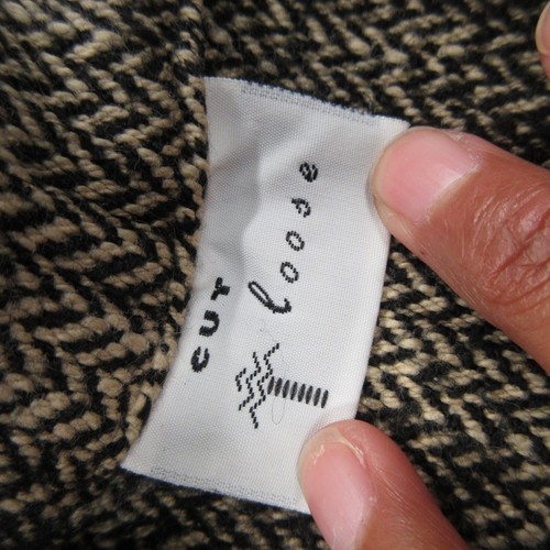 Cut Loose Vest Womens Small Brown Green Lagonlook Patch Pocket Herringbone Knit - Picture 4 of 10