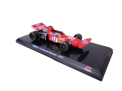 IXO Formula 1 Car Model - March 711 Ronnie Peterson 1971, 1/24 Scale Die-Cast Metal Model (OR059)