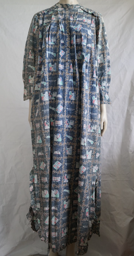 Vintage Bete Reyn Spooner Large 60/40 Cotton Muumuu Dress Hawaiian Tel