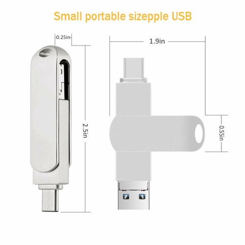 Memory Stick USB 3.0 128GB 512 GB 3 in 1 Type-C OTG chiavetta di memoria per Samsung LG - Foto 8 di 11