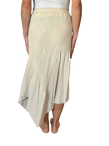 ZARA KNIT ASYMMETRISCHER STRICK MIDIROCK SAND BEIGE PULL ON 2142/031 SMALL - Bild 8 von 13