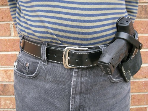 USA Leather Lined Cross Draw Carry Safety Strap Holster CCW For: Choose Gun - 3 - Picture 8 of 8