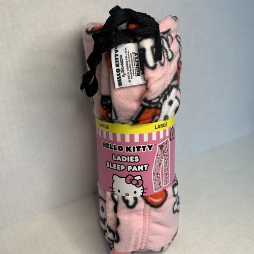HELLO KITTY LARGE VALENTINE’S DAY SLEEP PAJAMA PANTS 2024 SANRIO NEW IN PACKAGE - Picture 5 of 7