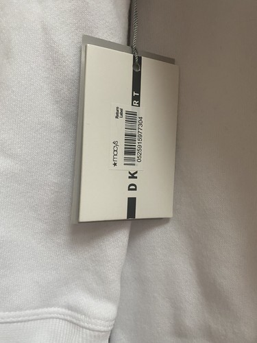 DKNY Sport Womens White Sparkle Logo Crew Neck Sweatshirt Pullover Sz Small $49 - Picture 7 of 8