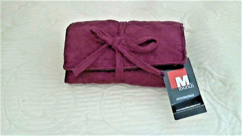 Rollo de viaje acolchado de tela de gamuza bolsa de joyería NUEVO CON ETIQUETAS 5,5 x 9,5" sin enrollar - Imagen 1 de 8