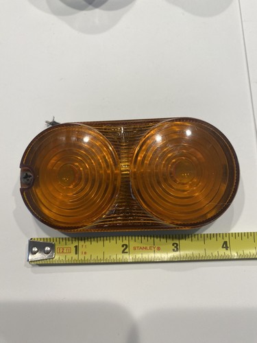 Remolque de montaje de choque 2 piezas ojo de gato #a8920 ámbar marcador de montaje de choque luz años 50 - años 60 - Imagen 9 de 10