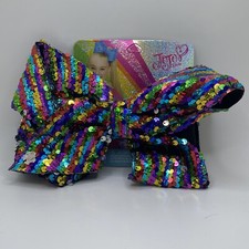 Jojo Siwa Hairbow Rainbow Sequin Big Shiny Multicolor Party